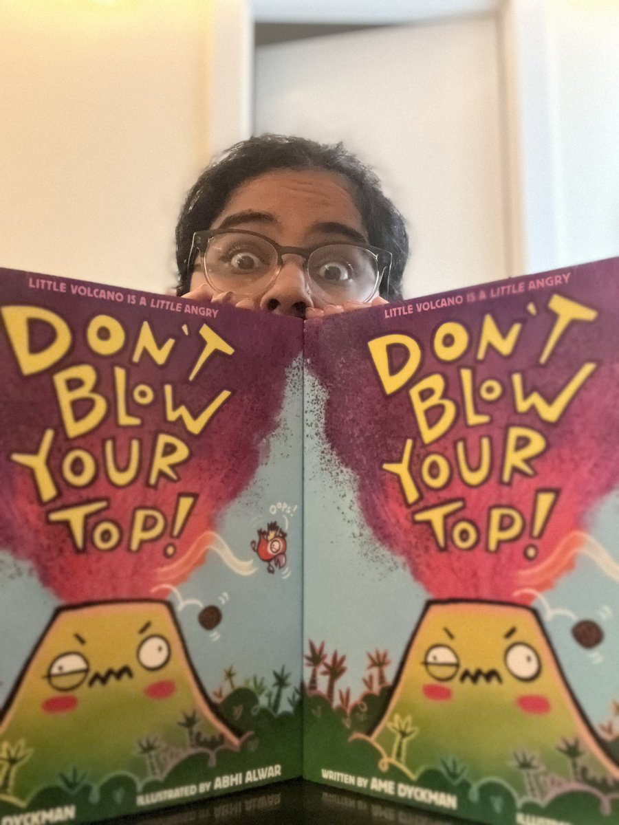 It’s me and @AmeDyckman ‘s #BookBirthday for DON’T BLOW YOUR TOP!!! 🌋🌋 So thankful to my agent @AllieLevick and the whole @Scholastic team for supporting us through the process!! May it help the “little volcanoes” everywhere! ❤️✨
