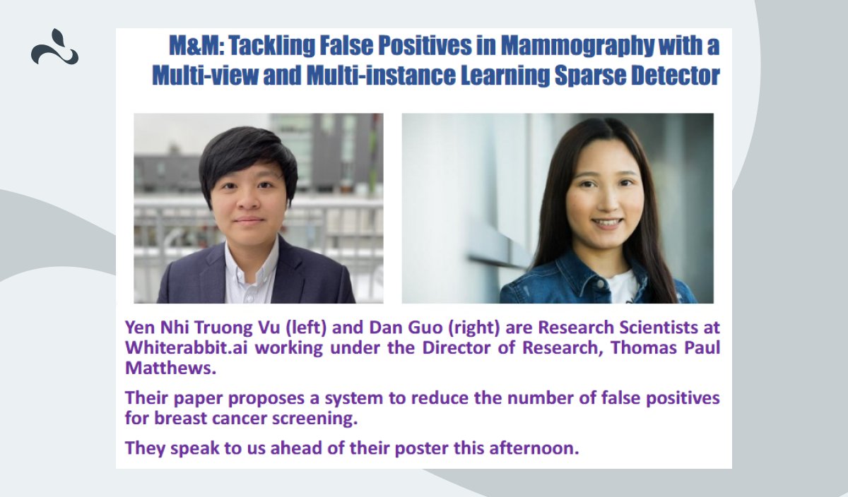 We had a fantastic experience at #MICCAI2023. Research Scientist Nhi Truong Vu, presented about tackling false positives in #mammography using a multi-view & multi-instance learning sparse detector. See her poster: rsipvision.com/MICCAI2023-Tue… #breastcancer #radiology #AI