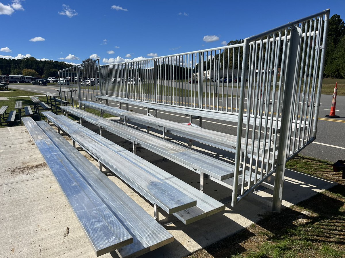 Our booster club, soccer team and athletic department worked together to pay for the installation of these new home bleachers at our soccer field #ALLN <a href="/NHSChargers/">Northwood Chargers</a> <a href="/ChathamNCSports/">Chatham Sports</a> <a href="/AsheeboR38/">Asheebo Rojas</a>