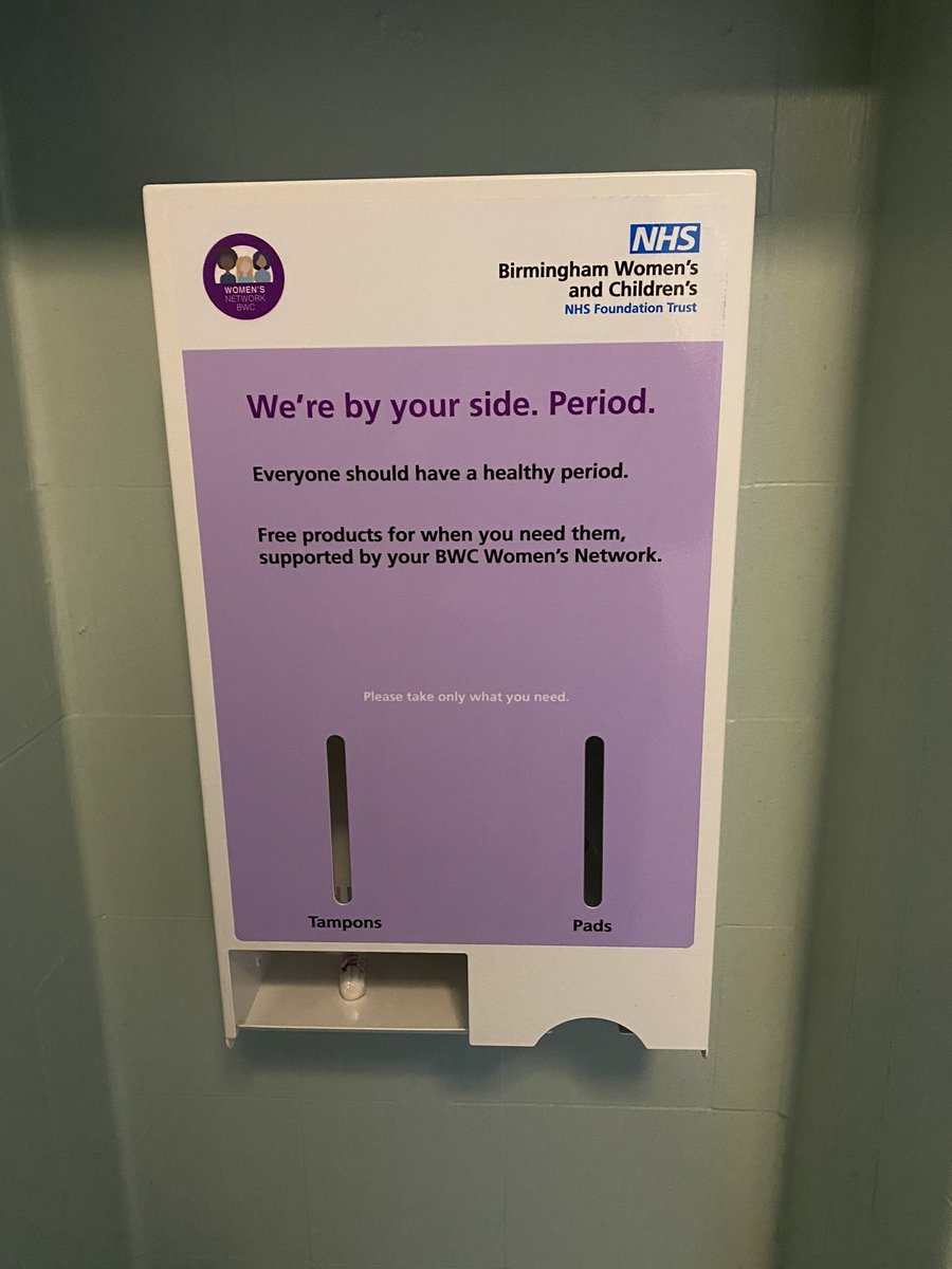 Coming to a bathroom near you. Periods can suck. They can be anything but regular, inconvenient and flippin’ painful for some. Our free period products are not just about convenience, or costs, but also about awareness! Thanks to our @BWC_NHS women’s network for driving this.