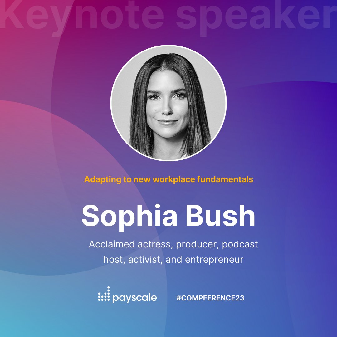 payscale's tweet photo. Acclaimed, activist & #ACFC investor @SophiaBush & @weareangelcity Head of Revenue, @JessicaShazzam, are taking the virtual stage at #Compference23 to explore the dynamic relationship between workplace belonging, authenticity, and #payequity.
You won't want to miss this keynote! https://t.co/jtiGS9qMPP