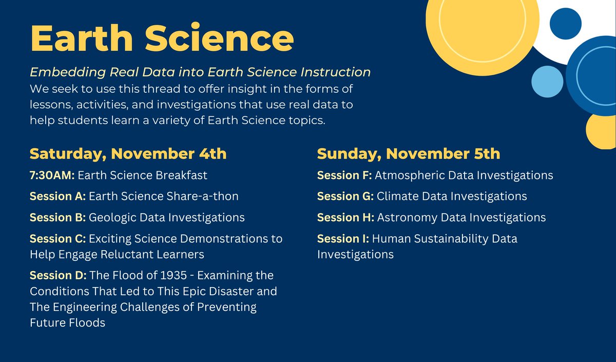 Join us at the #STANYS23 conference for exciting new lessons, activities, and investigations that bring authentic data to life, enhancing your Earth Science instruction. 

Register: stanysconference.org

🚀🔬 #EarthScience #RealData #ScienceEducation #HandsOnLearning 🌟📚
