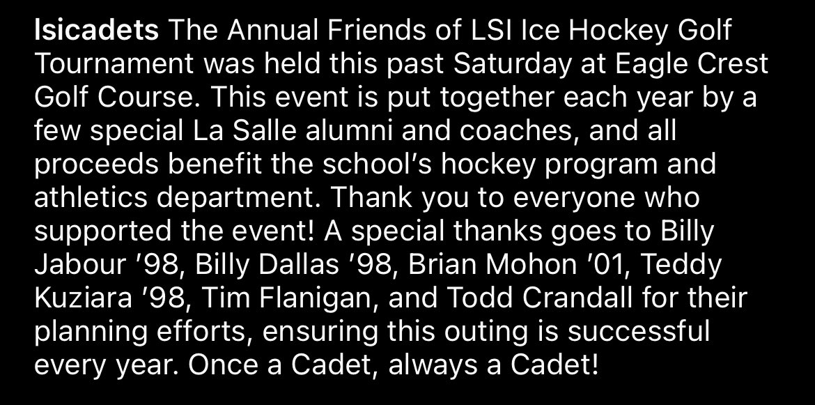 LSI Hockey (@lsicadethockey) on Twitter photo Another successful Golf Tournament to support LSI Hockey! Great coaches and awesome alumni! Thank you! #family <a href="/lasallecbc/">La Salle Booster Club</a> Another successful Golf Tournament to support LSI Hockey! Great coaches and awesome alumni! Thank you! #family <a href="/lasallecbc/">La Salle Booster Club</a>