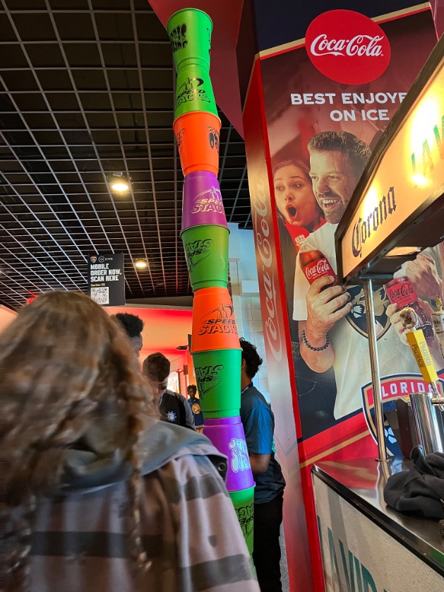 Seema2315's tweet image. Great STEM field trip @FlaPanthers with hands on experience! CSMS Stallions made the tallest tower! @BrowardSTEM @CSMiddleSchool