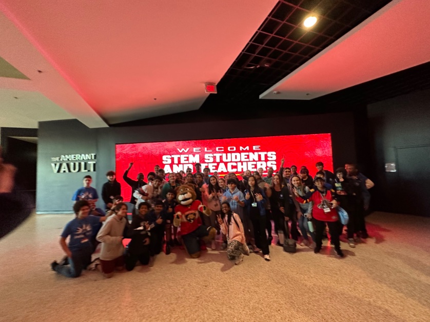 Seema2315's tweet image. Great STEM field trip @FlaPanthers with hands on experience! CSMS Stallions made the tallest tower! @BrowardSTEM @CSMiddleSchool