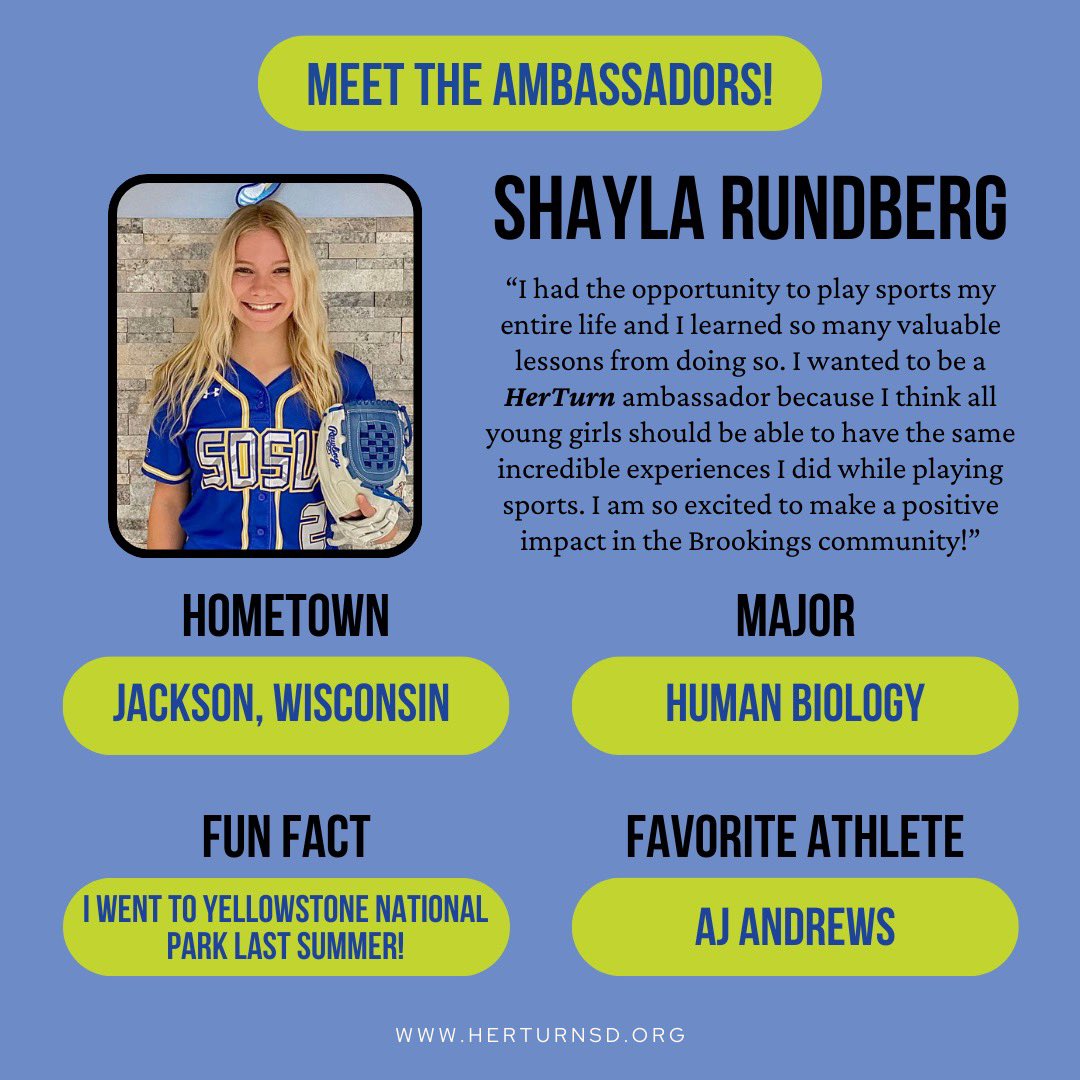 HerTurnSD's tweet photo. Introducing our newest 𝗛𝗲𝗿 𝗧𝘂𝗿𝗻 ambassador, Shayla!

#HerTurn https://t.co/ofye0vdDNu