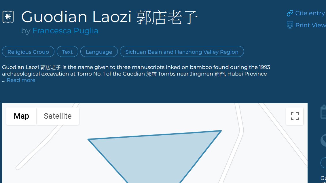 mattjhamm's tweet image. The Daodejing only gets more fascinating as similar excavated texts continue to be found. Learn about the find at Guodian with this fantastic new entry on the DRH by Francesca Puglia! @ReligionHistory 

religiondatabase.org/browse/1982