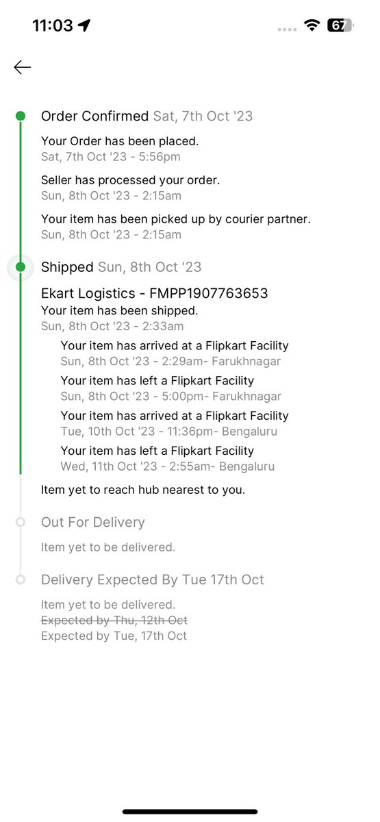 bhargavayash's tweet photo. @Flipkart @flipkartsupport Worst logistic company ever! Ordered apple air pods pro on 7th Oct. and after postponing dates 3 times. It is still undelivered. 

Moreover, Customer Support asking me to cancel the order  

#FlipkartYeKyaChalRahaHai https://t.co/LTrbtv4wWR