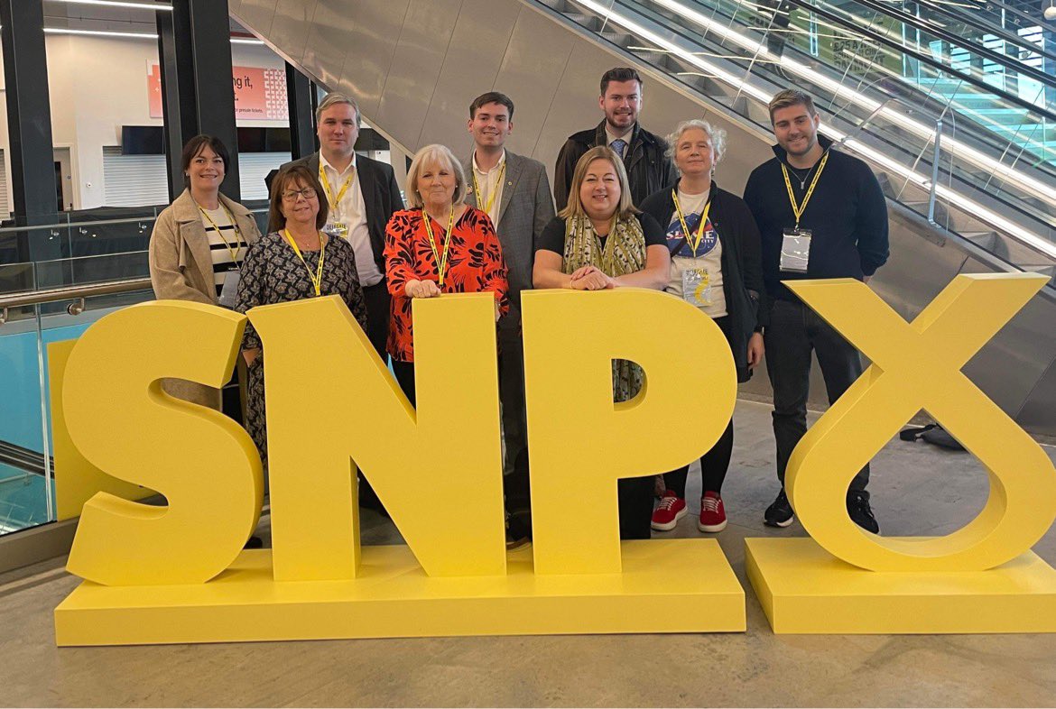 🏴󠁧󠁢󠁳󠁣󠁴󠁿 Great to catch up with members from @EastwoodSNP and @BNUSNP  at our positive, uplifting and inspiring @theSNP conference in Aberdeen😀🏴󠁧󠁢󠁳󠁣󠁴󠁿#snpconference #snp23