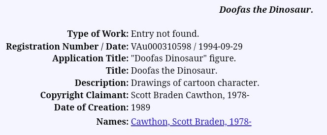 I was not expecting to find out today that Scott made Doofas (the character, not the game) when he was around 11 yo lol
