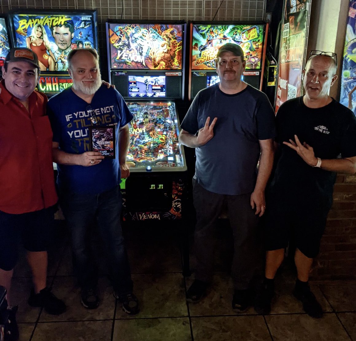 First off, we want to thank everyone for coming out last night! 

Congratulations to our top 4!!
Sean, Jay, Mark and Manny!!

Hope to see you Monday at Jay’s Venom Launch Party at Player1! #sternarmy #sternpinball #pinball #vegas #lasvegas #venom #marvel #pinballmap #matchplay