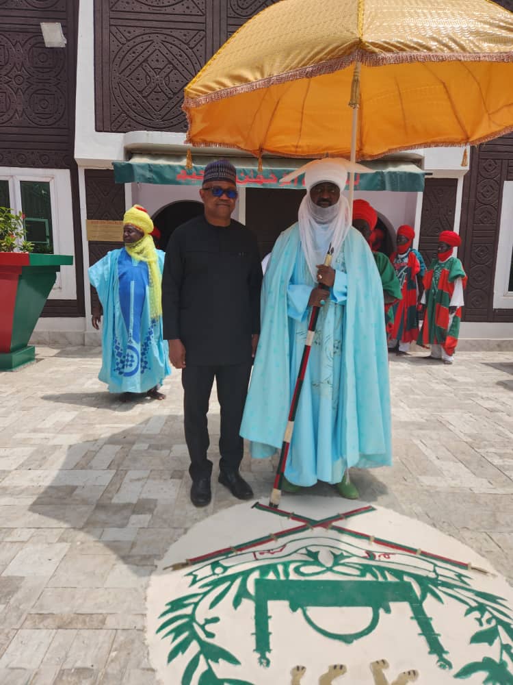 PeterObi's tweet photo. Today, my wife and I were in Kano State, to condole with the family of Late Senator Bello Yusuf Maitama, a respected elder statesman who served the nation as Minister of Internal Affairs. https://t.co/oKwMxHTNlu
