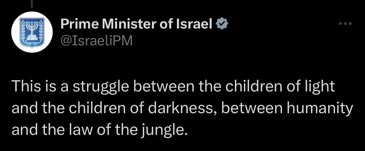 agelender's tweet photo. This is genocidal white supremacist language that echoes how every colonizer regime describes the indigenous people it’s trying to annihilate. 

Israel floods the media with images of white Jews like myself in hopes that the west will fall in line &amp; co-sign their racist genocide https://t.co/K4y9pwMerc