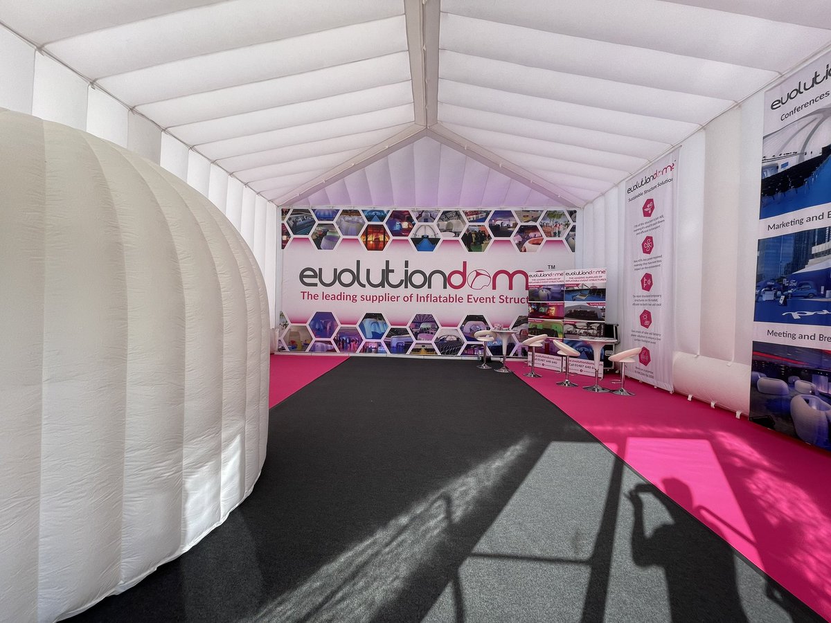 Evolutiondome's tweet photo. “Build it and they will come”……We’re all set at the @TheShowmansShow 2023. We are on stand 170 Avenue C. 

Pop by say hello and find out how our sustainable event structures could help you at your next Event, Conference, Exhibition or Brand Activiation. 

#TemporaryStructures https://t.co/Nx0TUbBxyO
