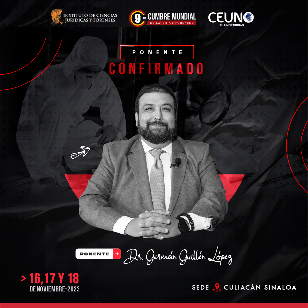 ICJForenses's tweet photo. 9na CUMBRE MUNDIAL DE EXPERTOS FORENSES💀🔍

Ponente confirmado ✅
👉 𝗗𝗿. 𝗚𝗲𝗿𝗺𝗮́𝗻 𝗚𝘂𝗶𝗹𝗹𝗲́𝗻 𝗟𝗼́𝗽𝗲𝘇

📍 Culiacán, Sin.
🗓 16, 17 y 18 de noviembre 2023

¡𝐀𝐩𝐚𝐫𝐭𝐚 𝐭𝐮 𝐋𝐮𝐠𝐚𝐫! 🎫
📲 https://t.co/x3Xz4KxSan

#SomosICJF https://t.co/r3x1gBPRq3