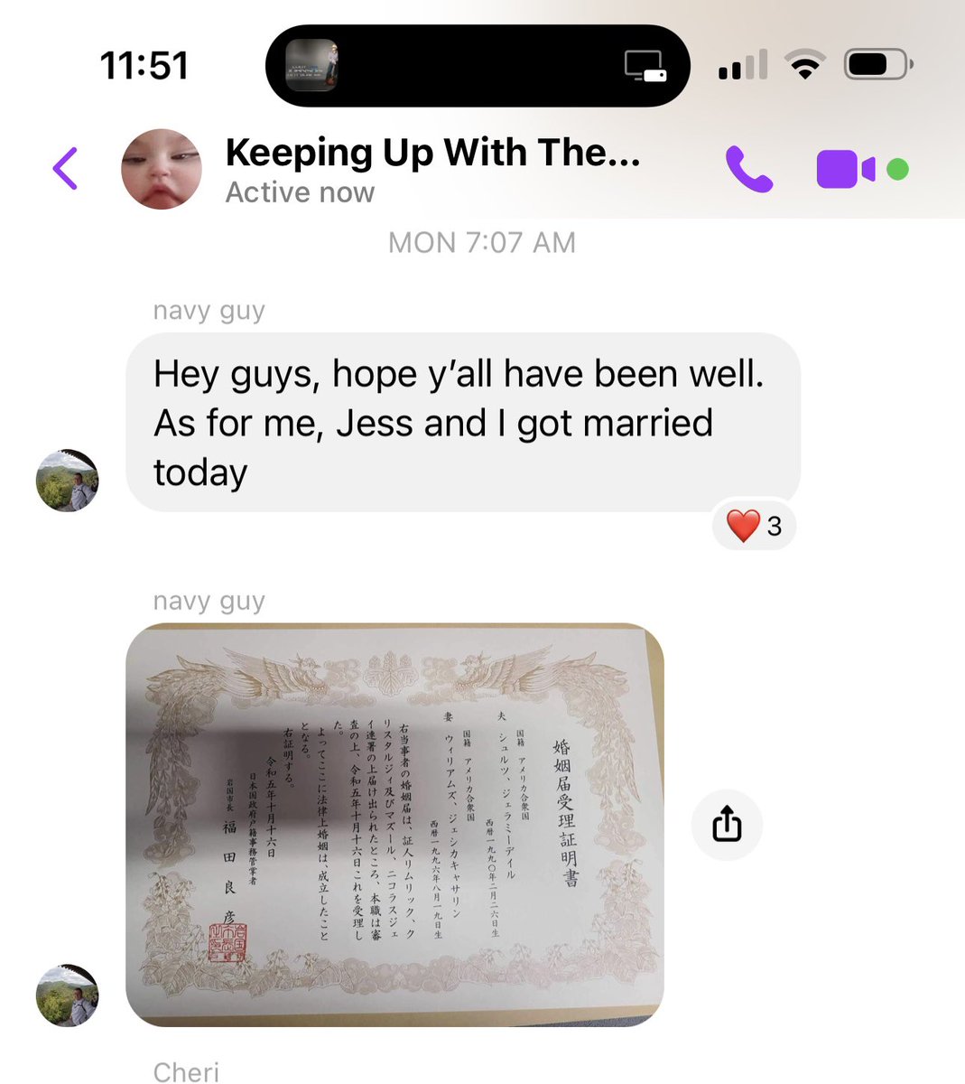 hanhan_word's tweet photo. When you have a family full of military individuals no one questions this message 😂🤍 https://t.co/4snRCxHF2m