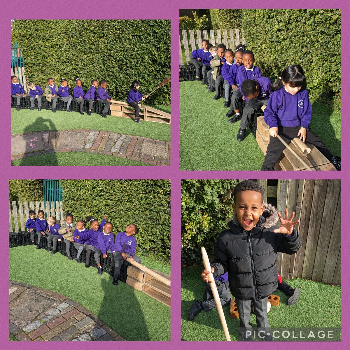 StMaryStBen's tweet photo. Reception class worked together to create their own super broom just like in the story 'Room on the broom' we flew away before the dragon could get us! #RolePlay #RetellingStories #Imagination #WorkingTogether #ITMP #PlayingIsLearning https://t.co/T4oGerZXjc