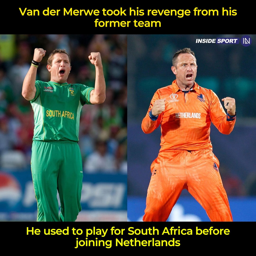 InsideSportIND's tweet photo. The Merwe-redemption 🔥💪🏻
#VanDerMerwe #SAvNED #CWC2023 #Insidesport #CricketTwitter https://t.co/IWdBZ3fJw6