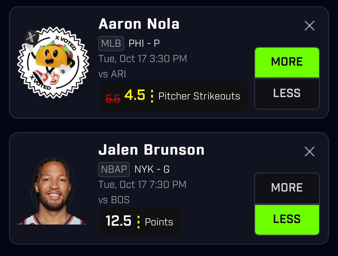 FraysPicks's tweet image. PRIZEPICKS LOCK OF THE DAY 🔐 

TAKE THE UNDER ‼️

Pair It With The Taco 🤝🏽

#PrizePicks #GamblingTwitter
#PrizePicksNFL #NFL
#PlayerPropBets
#PropBets #NFLTwitter
#gambling
#NFLPicks #prizepickslocks #FreeBet #freeplays #nflbets #MNF #NBA
#NBAPreseason #PrizePicksNBA