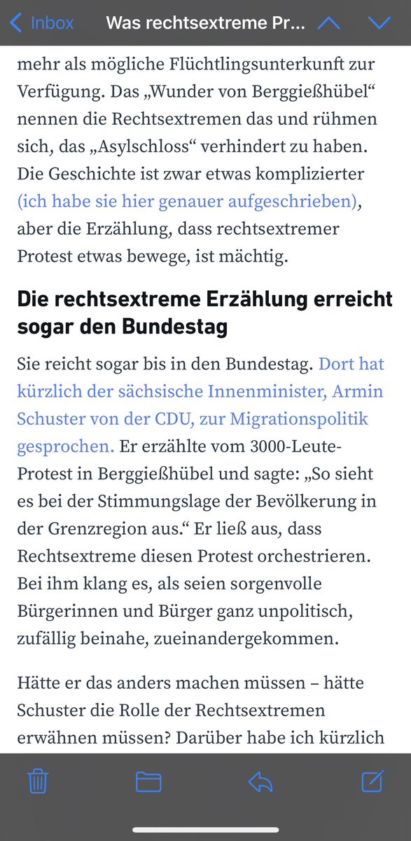 Rechtsextreme organisieren einen Protest, ihre Fans reisen extra dafür an, sagen Demokratiefeindliches - und immer noch tun Menschen so, als sei es ein einfacher Protest von Bürgern. Selbst der sächsische Innenminister macht mit. Das ist ein Problem.

(Aus dem <a href="/LVZ/">LVZ</a>-Newsletter)