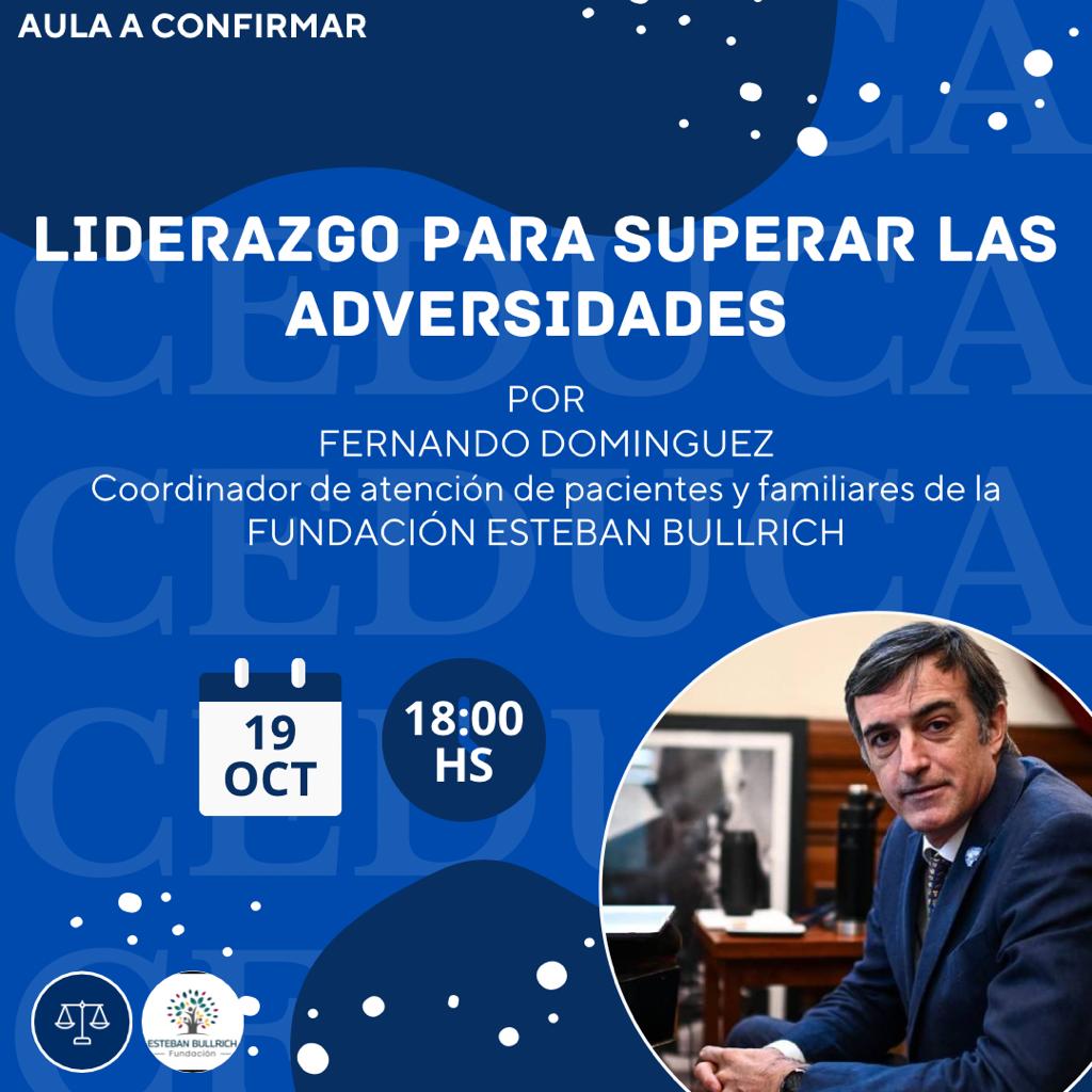 Este jueves a las 18hs, participaremos de un encuentro organizado por el Centro de Estudiantes de Derecho de la UCA, sobre Liderazgo para superar adversidades. Seguimos difundiendo y capacitando desde nuestra Fundación!
Inscripción: forms.gle/7kLaZ2HRAGuYga…
<a href="/estebanbullrich/">Esteban Bullrich</a>