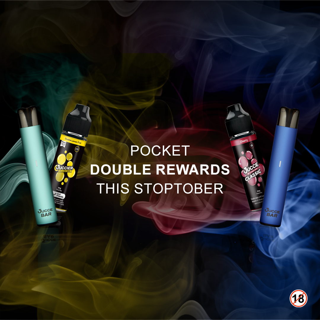 vapejucce's tweet photo. Don't miss out - Stoptober Savings Alert! 🍂🚨 

Double rewards points on all orders, but you better act fast - offer ends soon! 💨🎉tick-tock. ⏰ 

#vapejucce #jucce #vape #vaping #juccebar #InstaExclusive #ShopTilYouDrop https://t.co/1UvMYgtqpN