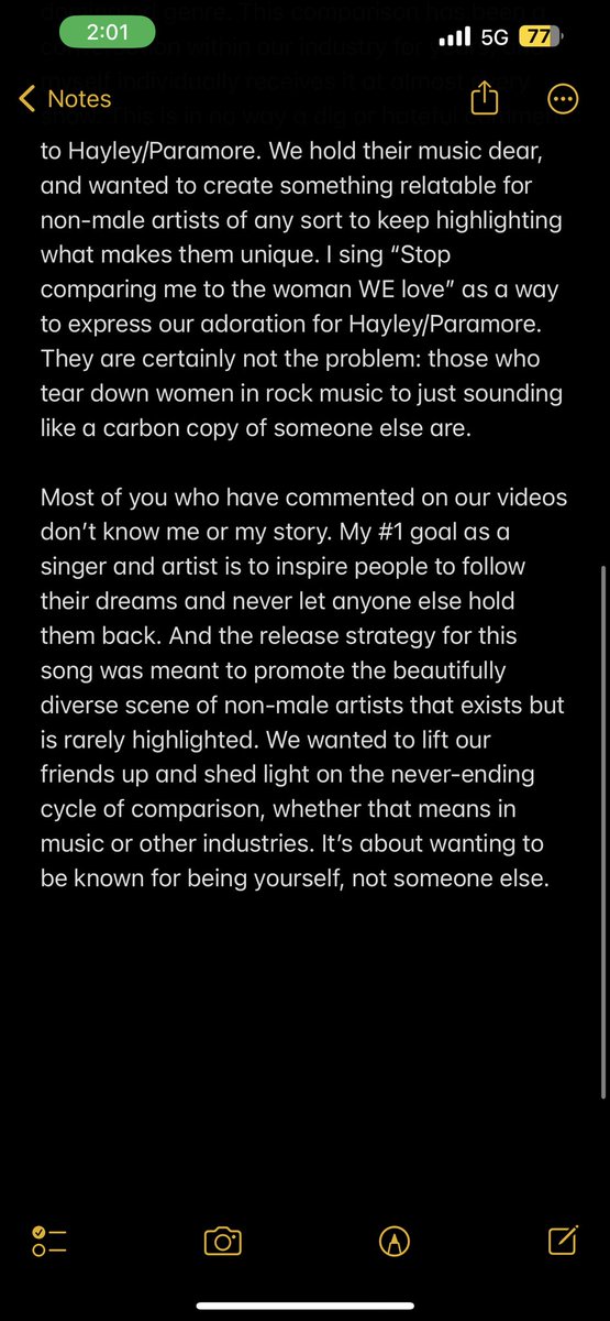 A statement about our song “Hayley”