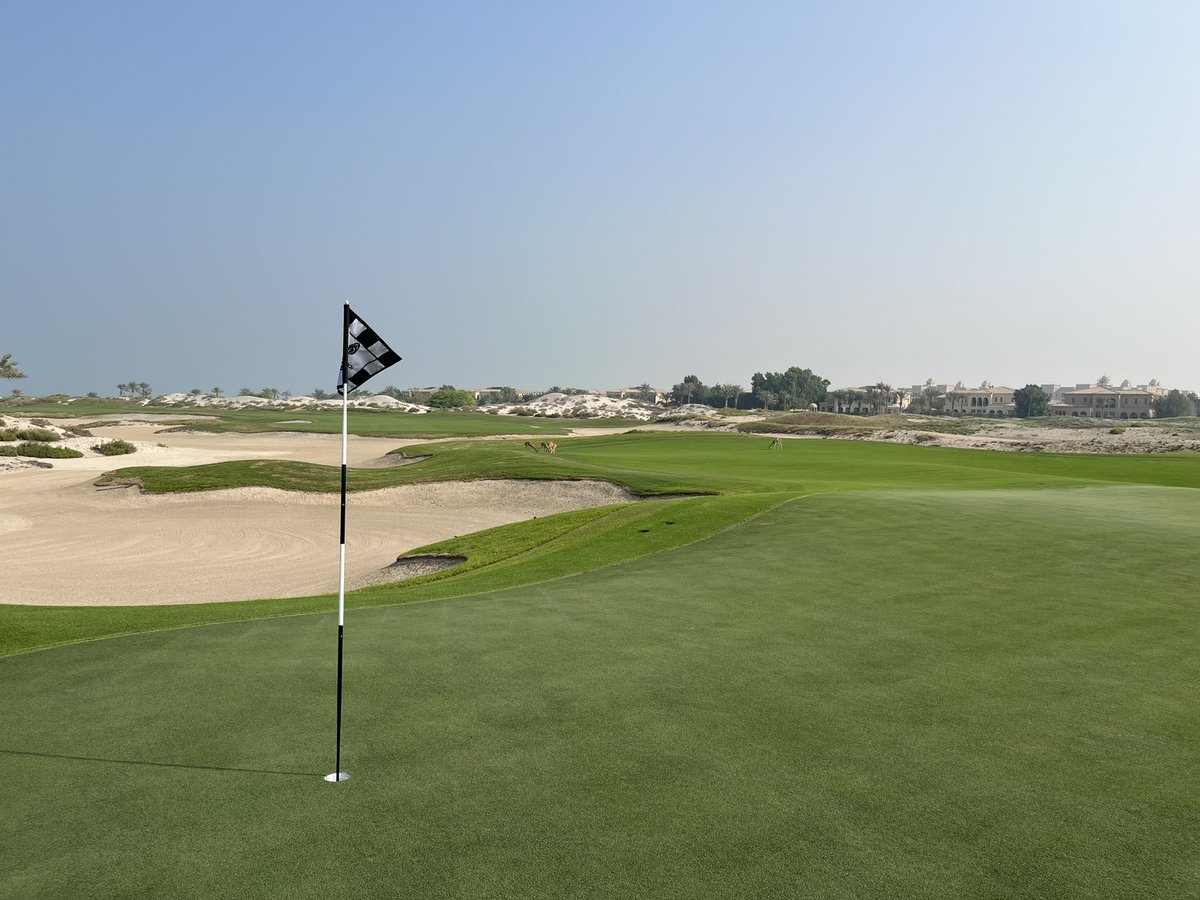NGGolfDXB's tweet photo. Been a while but great to get out and play 9 holes at @SaadiyatBeachGC this morning. Course in great condition. Thanks @julian_danby for the game. https://t.co/2jnHearsQY