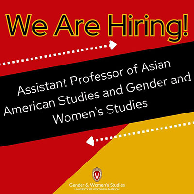 Asian American Studies at UW-Madison (@aasp_uwmadison) on Twitter photo JOB OPENING!
<a href="/AASP_UWMadison/">Asian American Studies at UW-Madison</a> and the Department of Gender and Women's Studies at the University of Wisconsin-Madison seek to hire a tenure-track assistant professor in the area of Asian American Studies and gender/sexuality. APPLY by 11:59pm CST Nov 15
go.wisc.edu/299d08 JOB OPENING!
<a href="/AASP_UWMadison/">Asian American Studies at UW-Madison</a> and the Department of Gender and Women's Studies at the University of Wisconsin-Madison seek to hire a tenure-track assistant professor in the area of Asian American Studies and gender/sexuality. APPLY by 11:59pm CST Nov 15
go.wisc.edu/299d08