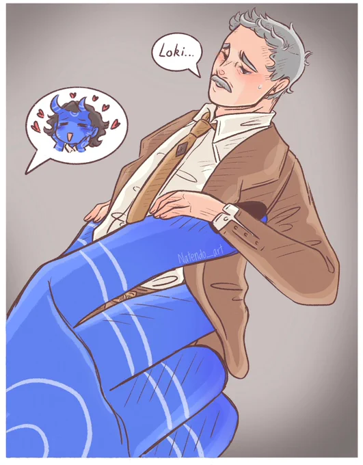✨ Tiny husband ✨ . . When Loki is in jotun form he is constantly distracted by how small and cute his husband is 🤭💕 . . . #loki #LokiS2 #LokiSeason2 #lokius #mobius #mobiusmmobius #jotunloki