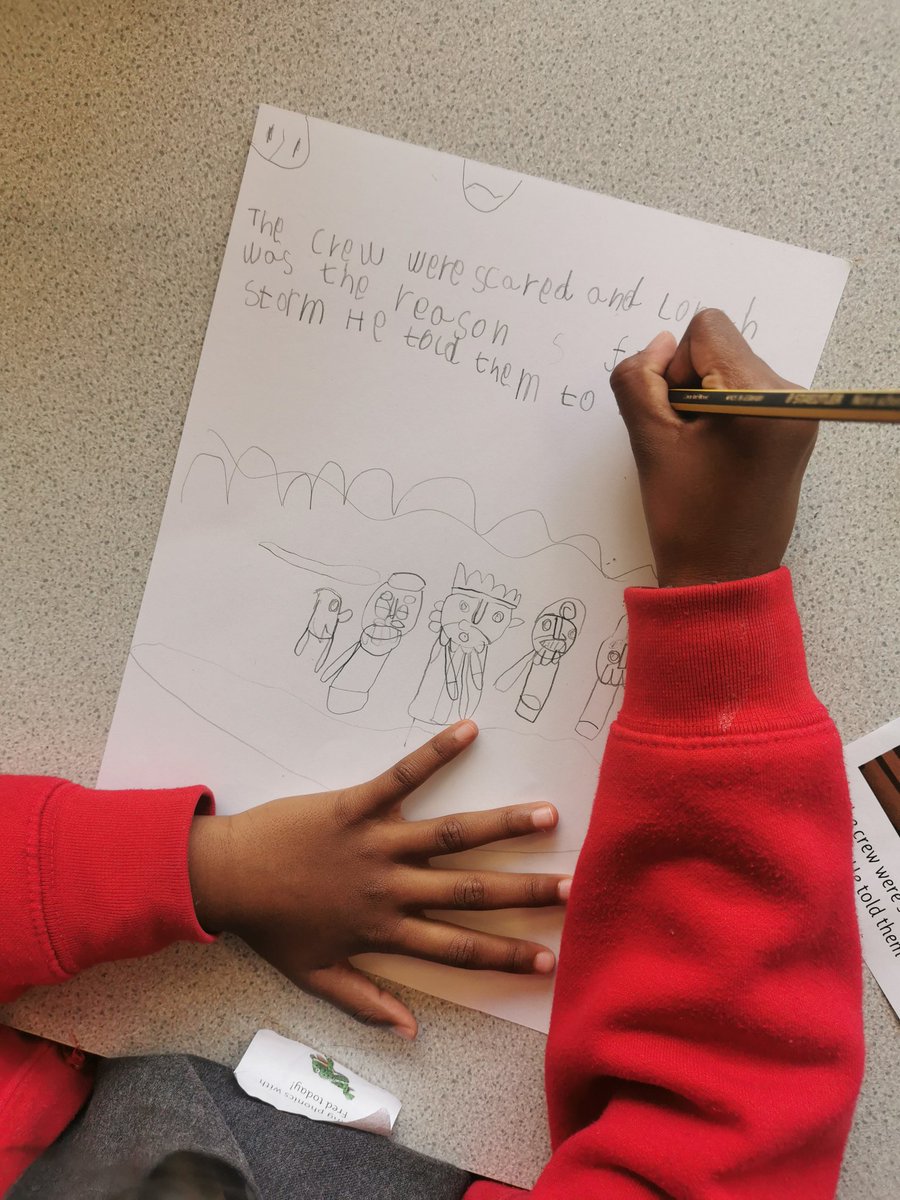 BG_Hares's tweet photo. In RE this week we've been looking at the story of Jonah. We retold the story and made our own very special book, which you can find in our classroom. We did our own art and we even recreated scenes in our Computing lesson on Chromebooks! #BGRE #BGComputing https://t.co/r3hFprcCs8