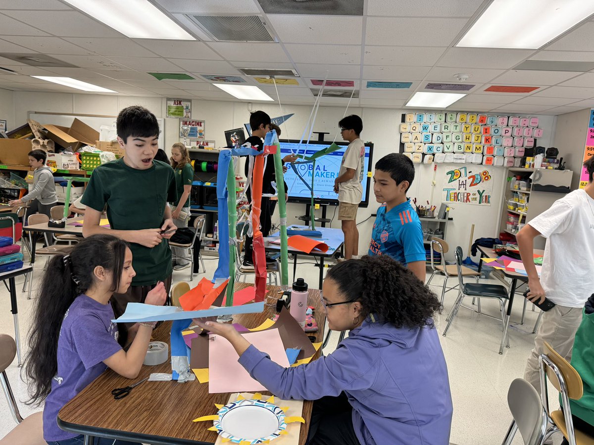 Global Maker Day is underway. Our challenge was to design a marble run that could enable the marble to roll for the longest time. Each run was started in one class and continued by all of the following classes. #GlobalMakerDay #HilburnMakers <a href="/HilburnAcademy/">Hilburn Academy PreK-8</a>