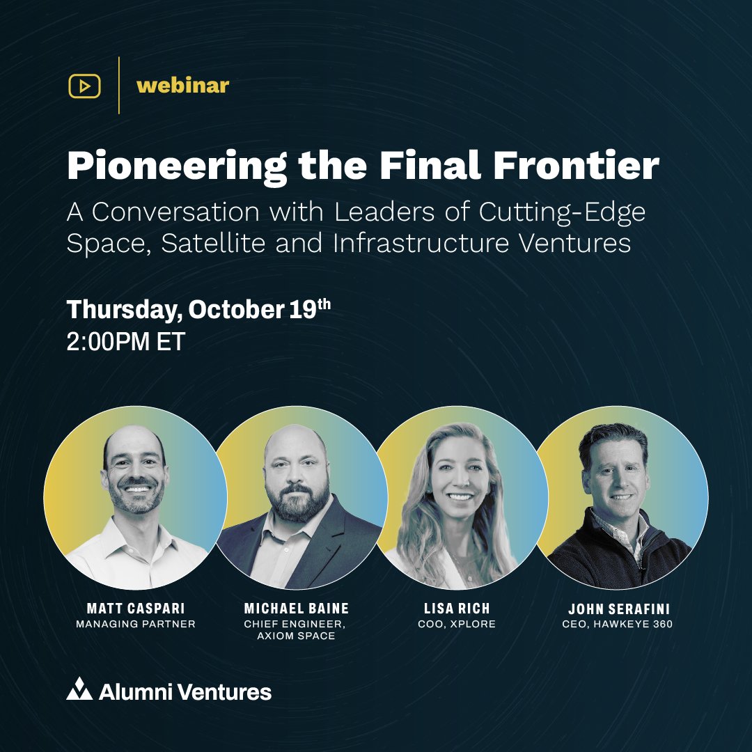 Hear from space industry leaders, Chief Engineer at @Axiom_Space, Dr. Michael Baine, Founder, and COO of @xplorespace, Lisa Rich, and CEO of @hawkeye360, John Serafini, for an analysis of the sector’s remarkable growth and development: av-funds.com/46lsKJH. #BuildingforBeyond