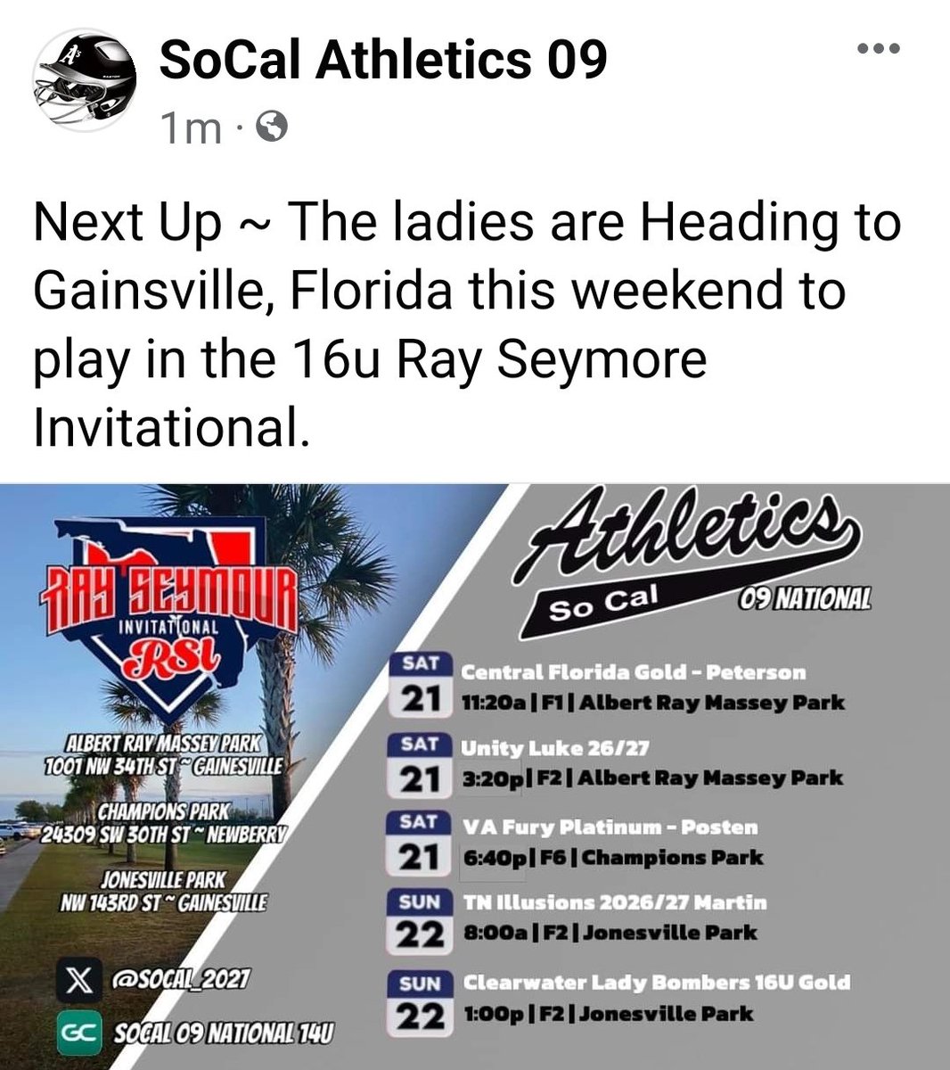 Athletics_2027's tweet photo. @hmcampbell12 @StinaMcC7 @bclarkusa @mobilesoftball @UMRamSoftball @coachhanna_
@ashlieghmclean @troytrojanssb @e_newellcoach @FSU_Softball @coach_alameda @FSU_CoachWilson @TCam_FSUSB @KaleighRafter
@defo25 @uwa_softball https://t.co/ufepCvzFAL