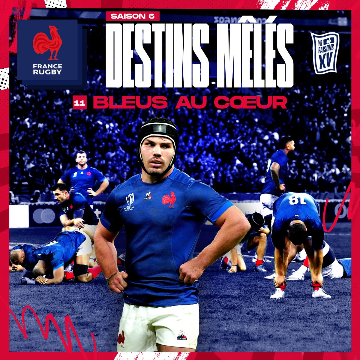 💙 Bleus au cœur 💙

𝑳'𝒆́𝒑𝒊𝒔𝒐𝒅𝒆 𝒇𝒊𝒏𝒂𝒍 de cette 6e saison de #DestinsMêlés consacré à la #RWC2023 est désormais disponible sur notre chaîne YouTube.

🙏 Merci à tous de l'avoir suivie et merci pour vos nombreux messages de soutien.

▶️ bit.ly/DestinsMelesS0…