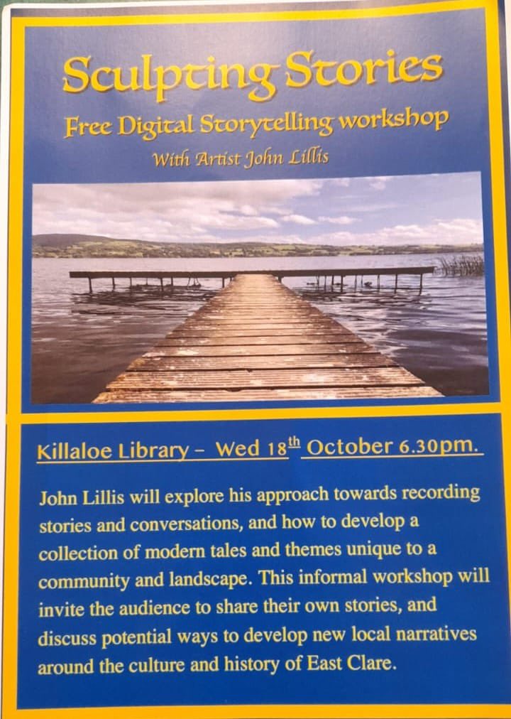 Tomorrow eve 18th Oct at Killaloe Library, should be v interesting.