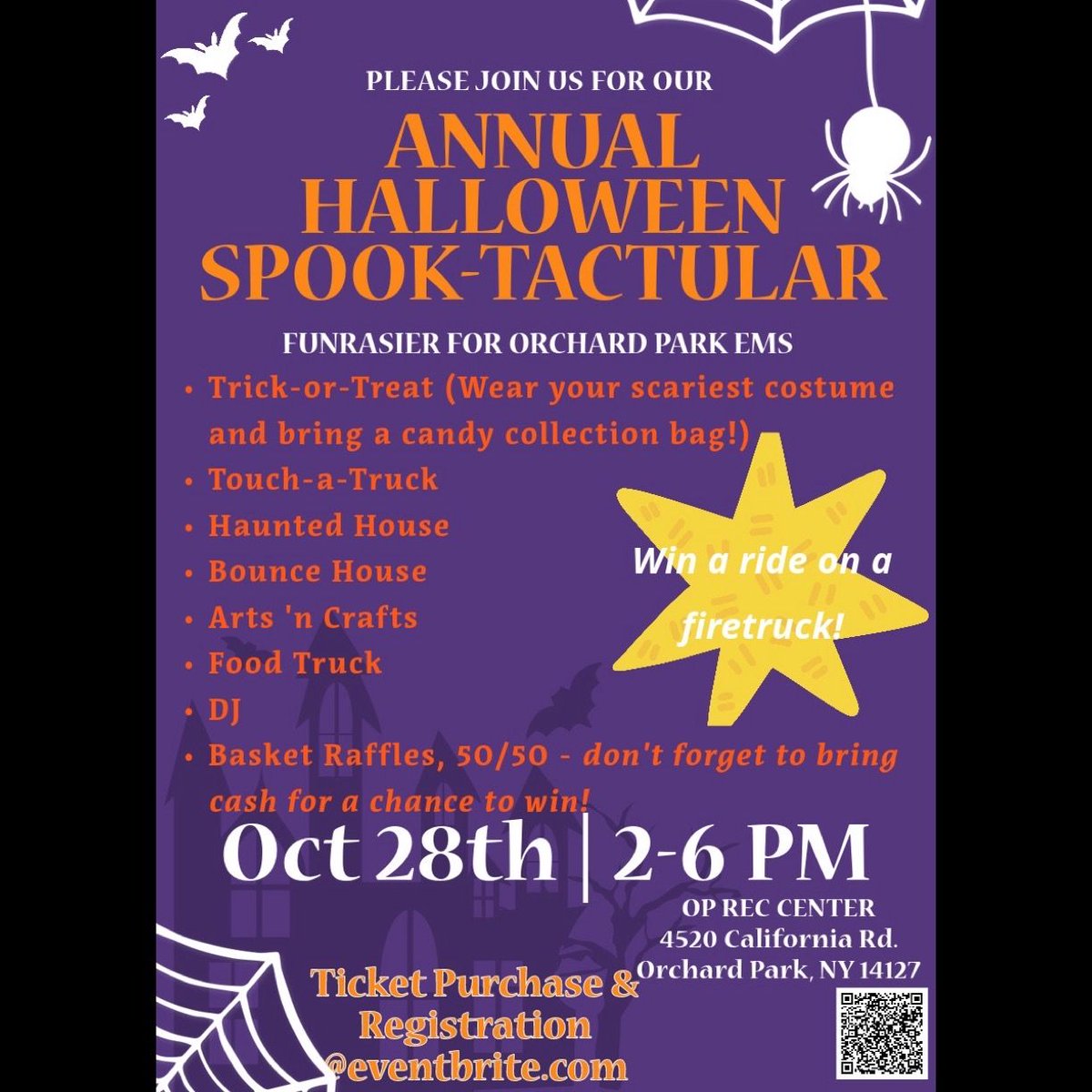 OPFDEMS's tweet photo. Will we be seeing you at our Halloween Spook-Tactular event? It’s being held right here at the Orchard Park Recreation Center! On October 28th from 2pm-6pm
If you haven’t registered yet the link is listed below. You must register
We hope to see you there!

https://t.co/5E5lxJt6Cr https://t.co/egcYEkA0dy