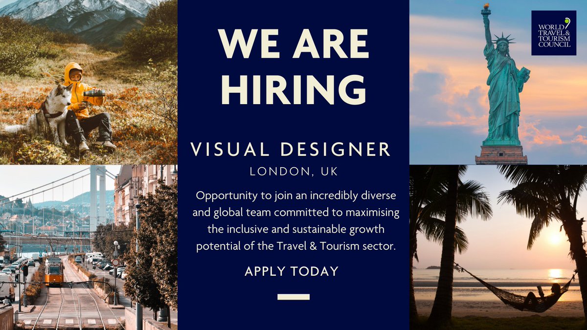 WTTC's tweet image. 📣 We're Hiring! 📣
We are looking for an experienced #VisualDesigner to develop bespoke creative materials & brand identities that push creative boundaries & engage senior stakeholders and audiences.
Apply now or share this role 👉 bit.ly/46TfCex
#NewJob #TravelJob