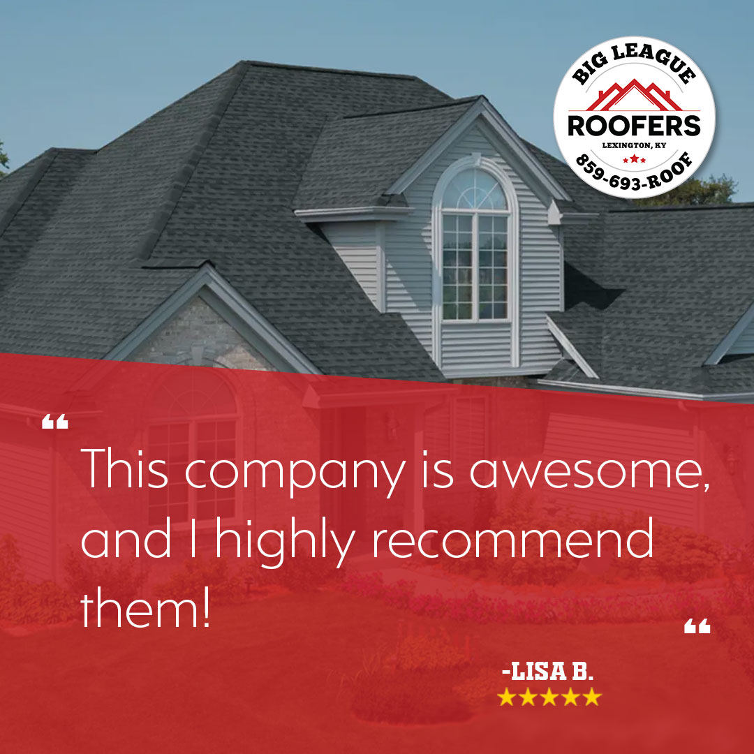 We are thankful for your kind words and 5-star review, Lisa! Your support and positive feedback mean the world to us. We're so happy to have had the opportunity to work with you!

#centralkentucky #kentuckyroofing #bigleagueservice #fivestars