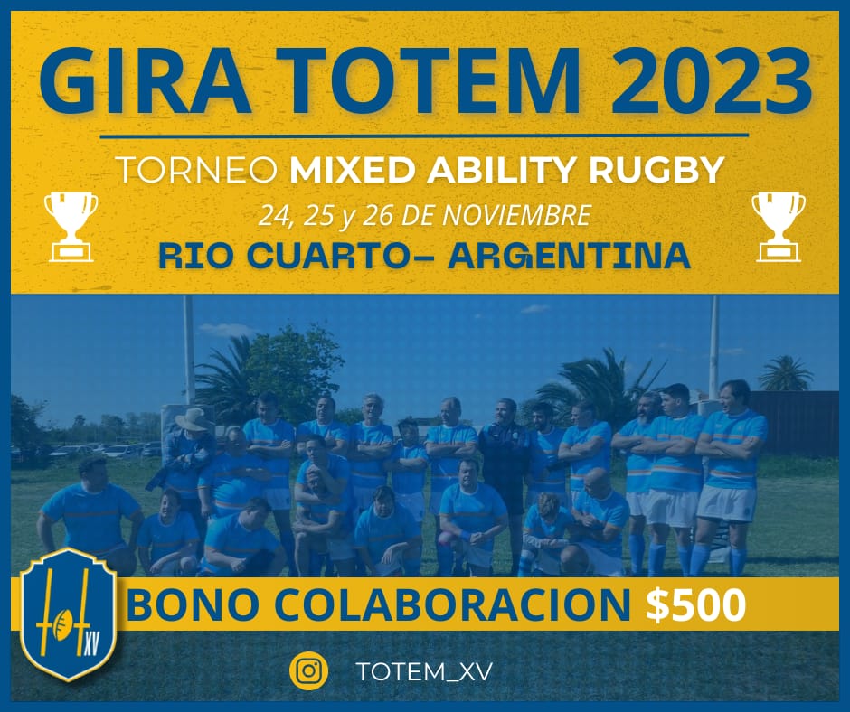 Con Totem_XV nos vamos de gira, y entre todos podemos empujar un poquito para que sea line-maul y try🏉en Rio Cuarto.
En cada club hay un contacto para adquirirlo.
Gracias!
<a href="/RugbyUruguay/">U.R.U.</a>
