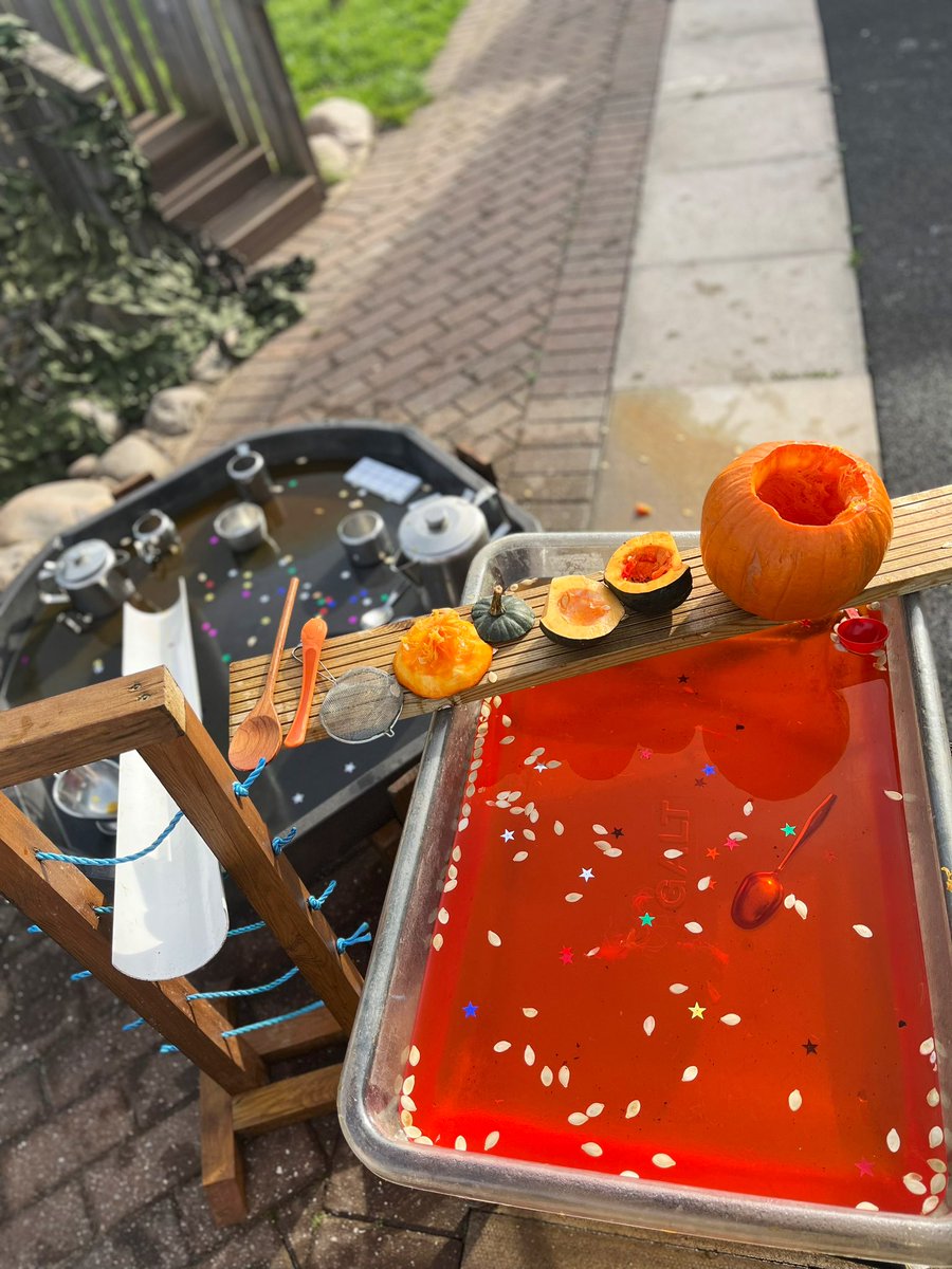 We might have got slightly orange hands today but it was totally worth it. #curiosity #curiousplay #eyfs #outdoorprovision #pumpkinplay