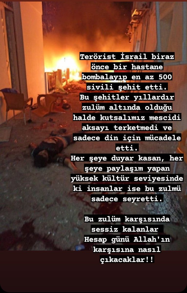 Gazze Sağlık Bakanlığı
#YeterArtıkYeter
Hakan Fidan
#IsraeliNewNazism
#PalestineGenocide
Türk Yahudiler
#hospital
#GazaAttack

Allah'ım malesef İslam dünyasında ki yöneticiler Batı'nın kölesi olmuş 
Müslümanlar ölüyor 
Gazze'nin sadece sana ihtiyacı var, Sen İsrail'i kahret