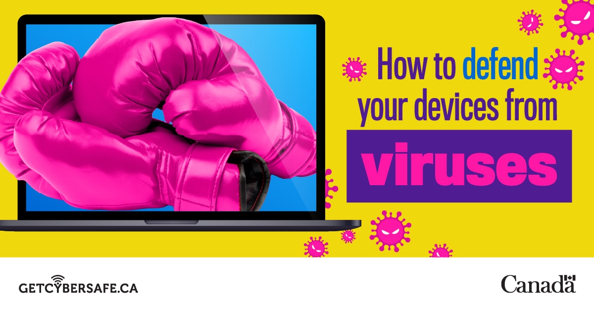 Defending your devices from viruses is self-defence 101! 👊 There are a lot of things you can do to #GetCyberSafe like downloading anti-virus software and using an ad blocker. Here are some other defence tips: getcybersafe.gc.ca/en/blogs/prote… #CyberMonth2023