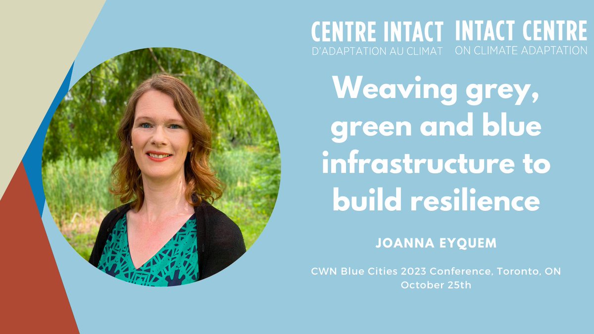 Dive into the future of water infrastructure with Joanna Eyquem! Grey, green &amp; blue are the way forward in adapting to climate change. Join us to learn more! 

Register Now: bluecities.ca/registration/

 #WaterFuture #ClimateAdaptation