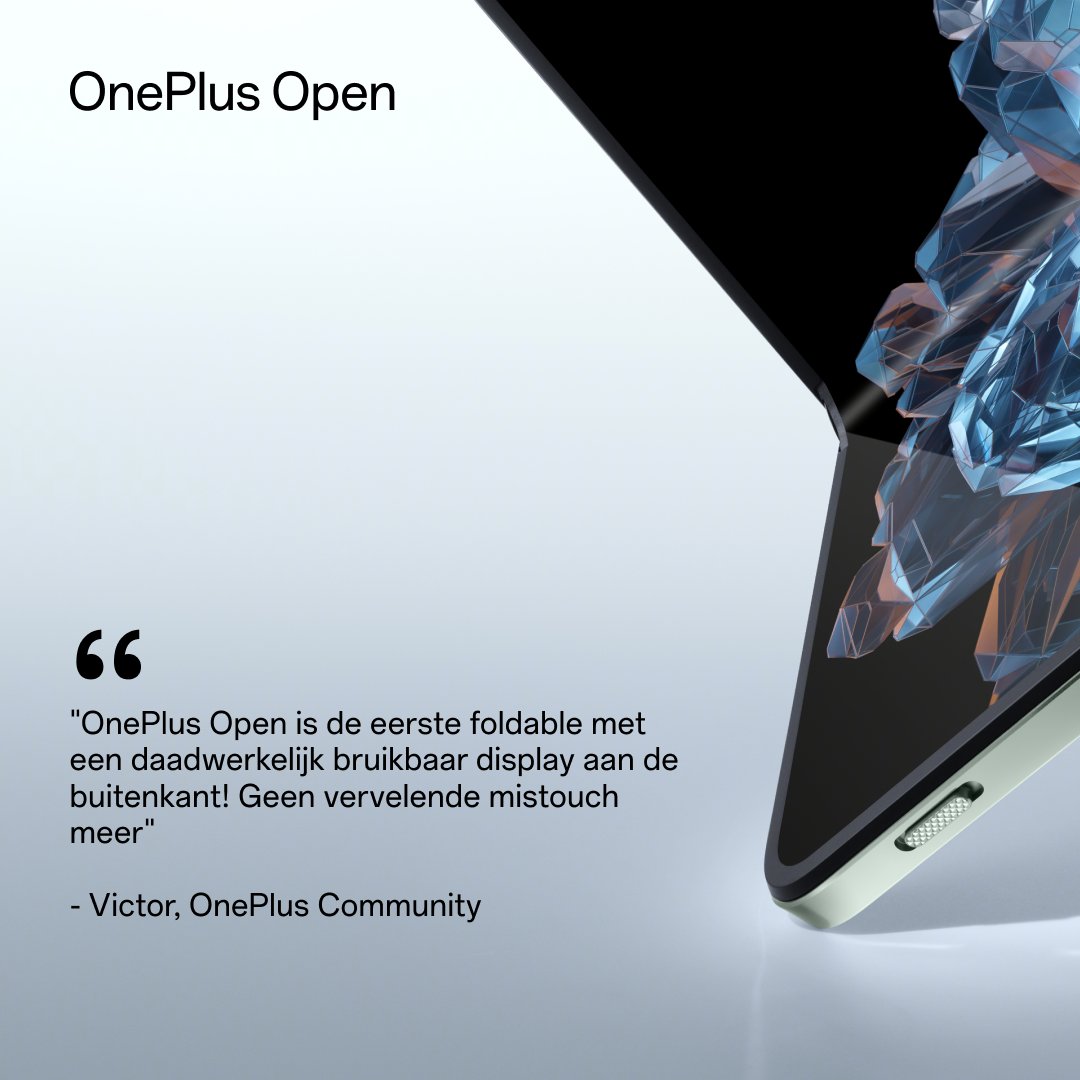 Enorme bezels? Veel te smal outside display? Niet bij de OnePlus Open 😎

Maak je klaar voor de launch: youtu.be/3BWGx8td9OE