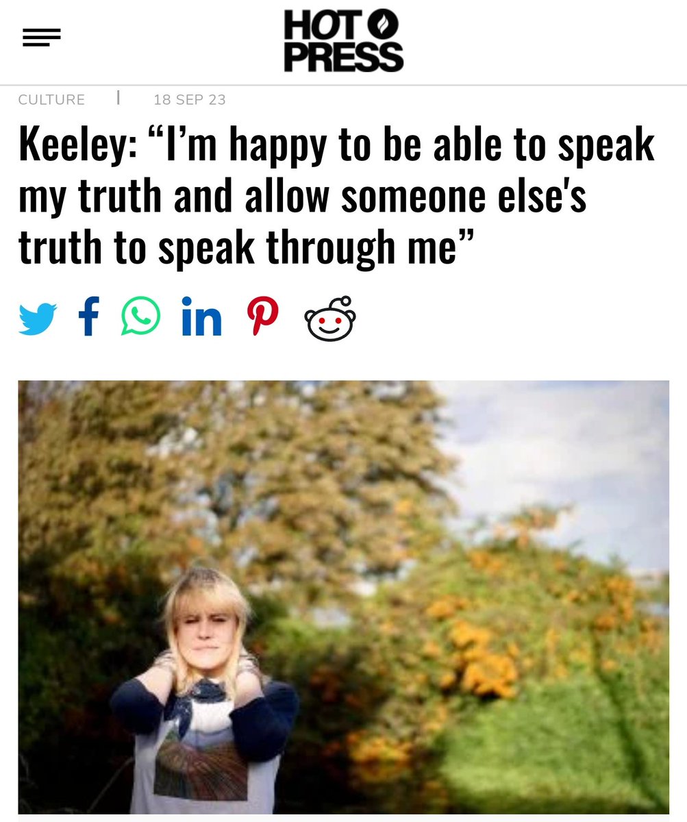 KEELEYsound's tweet photo. Thanks @hotpress for granting me an opportunity to speak said truth. Full piece here:
https://t.co/MpEdEBcI4w I open for Morrissey's most prolific co-writer @alainwhytemusic with my band in Belfast &amp; Cork, and headline @Thunderbolt_pub in Bristol on Nov 8. Blissoutdontmissout! 💙 https://t.co/OcAg5fC361