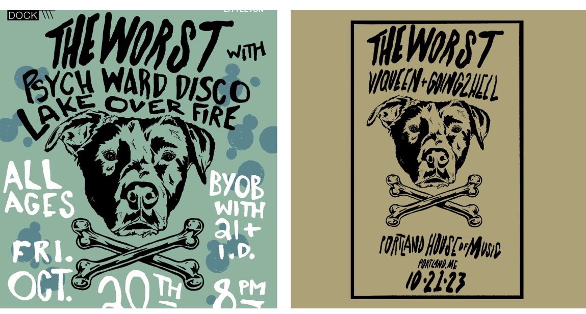 theWorst (@theworstoneword) on Twitter photo Tix still avail for 10/20 at <a href="/LoadingDockNH/">The Loading Dock</a> #littletonnh w/ #psychwarddisco & #lakeoverfire
& 10/21 at <a href="/booking_of/">Booking Portland House of Music</a> <a href="/P_H_O_M_E/">P.H.O.M.E.</a> #portlandme w/ #viqueen #going2hell
#gettixnow at:
SOLO.TO/THEWORST
Join Us ‼️🤨 Tix still avail for 10/20 at <a href="/LoadingDockNH/">The Loading Dock</a> #littletonnh w/ #psychwarddisco & #lakeoverfire
& 10/21 at <a href="/booking_of/">Booking Portland House of Music</a> <a href="/P_H_O_M_E/">P.H.O.M.E.</a> #portlandme w/ #viqueen #going2hell
#gettixnow at:
SOLO.TO/THEWORST
Join Us ‼️🤨