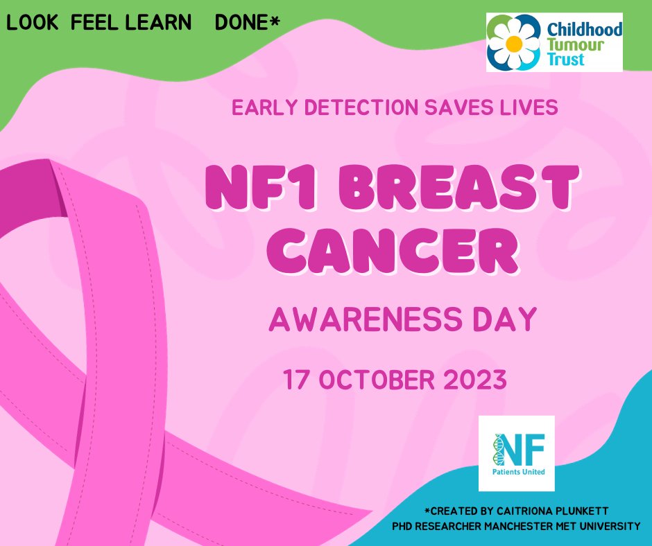Thank you to @nfnetwork @NfPatients @NfIreland @pinkribbonfound and @loustar76 for being part of NF1 Breast Cancer Awareness Day - We must all continue to raise awareness of NF1 & all the many possible manifestations - empowering the patients so that they can advocate is vital