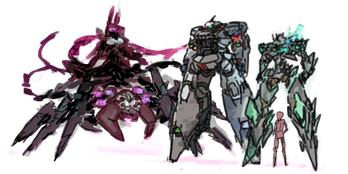 オリロボ:ヲーガン比較図案。 