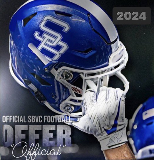 I am Blessed to earn an offer from @SBVfootball! Thank you so much <a href="/ItsCoachGriff/">COACH GRIFF‼️</a>!!! 🐺🐺 #WeAreSBVC #BestChanceJU
#DeathValley. #GoWolverines <a href="/Niceville_FB/">Niceville Football</a> <a href="/AD_Nice3/">Adron Robinson</a> <a href="/FLCoachT/">Grant Thompson</a> <a href="/CoachWill850/">Coach Will</a> <a href="/Coach_B_Perry/">Brooks Perry</a> <a href="/Dwight_XOS/">Dwight Thomas - Catapult Sports</a> <a href="/PrepRedzoneFL/">Prep Redzone Florida</a>